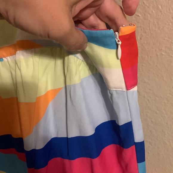 NWT Crosby by Mollie Burch Winnie dress rainbow stripe M - Picture 4 of 6